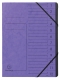 Ordnungsmappe Colorspan 12 Fächer, violett, innen schwarz,