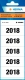 Jahreszahlen 2018 für Ordner weiß, 60x26