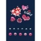 Schmucketikett GLAM ROCKS Herzen 1Bl 1Pa