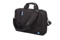 Laptoptasche RPET, schwarz,Trageriemen gepolstertes Laptopfach, Trolleyband,