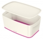 Ablagebox MyBox klein A5 weiß/pink
