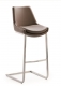 Tresenhocker MY COMFORT LINE Sitz mocca PU-Kunstleder Schwinggestell,