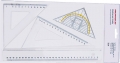 Zeichenset 4 teilig, Lineal, Geometriedr