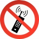 Warnschild Mobilfunk verboten (Handy), F