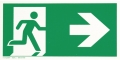 Warnschild Rettungsweg rechts, gerade Ku