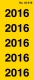 Jahreszahlen 2016, 60x26 mm, gelb, 100 E